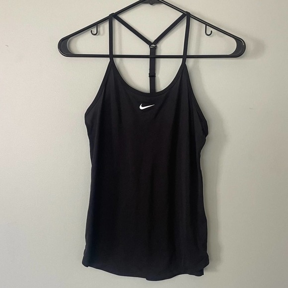 Nike Women's Dri-Fit One Elastika Racerback  Tank Top Black XS - Like New - Picture 4 of 12